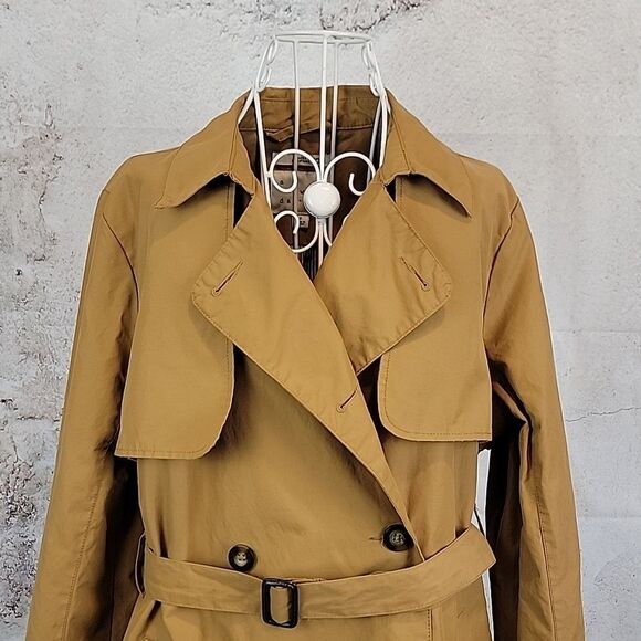 a new day Women's Camel Colored Trench Coat Size S - Picture 2 of 11